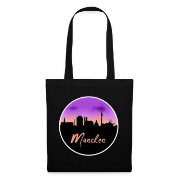 Munich Fine Skyline - Sac en tissu - noir - Devant