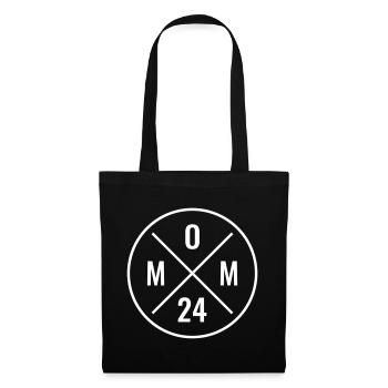 Mom 24 Baby Geburt Mutter Muttertag Mama 2024 - Stoffbeutel - Schwarz - Vorne