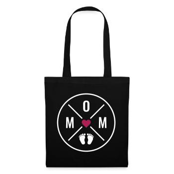 Mom Heart Baby Baby Feet Mom Love Mother's Day Mom - Tote Bag - black - Front