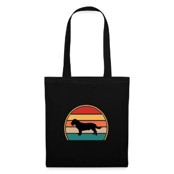 Drever Dog Lover Silhouette Vintage Sunset - Sac en tissu - noir - Devant