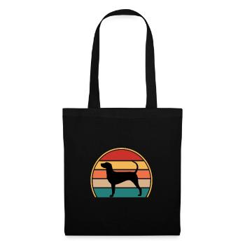 Dunker Dog Lover Silhouette Vintage Sunset - Sac en tissu - noir - Devant