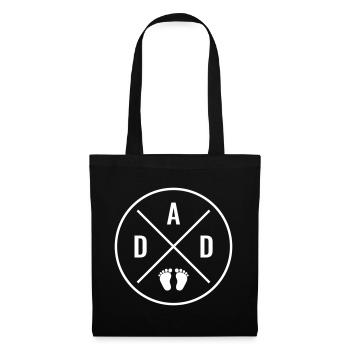 PAPA bébé naissance bébé pieds papa amour fête des pères papa - Sac en tissu - noir - Devant