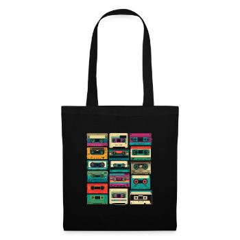 Music cassette retro - Tote Bag - black - Front