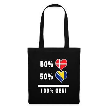 Bosnia and Denmark 100% genius flag - Tote Bag - black - Front