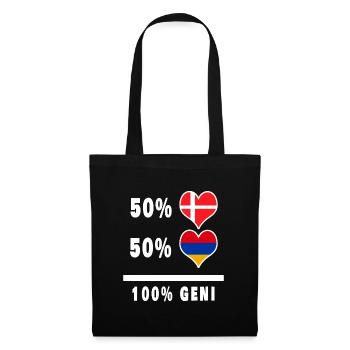 Armenia and Denmark 100% genius flag - Tote Bag - black - Front