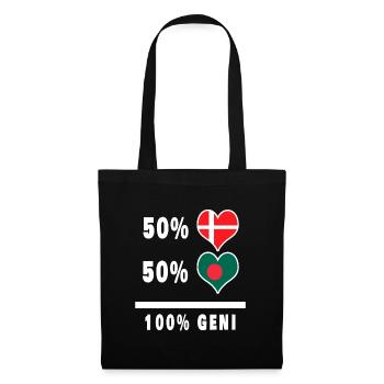 Bangladesh and Denmark 100% genius flag - Tote Bag - black - Front