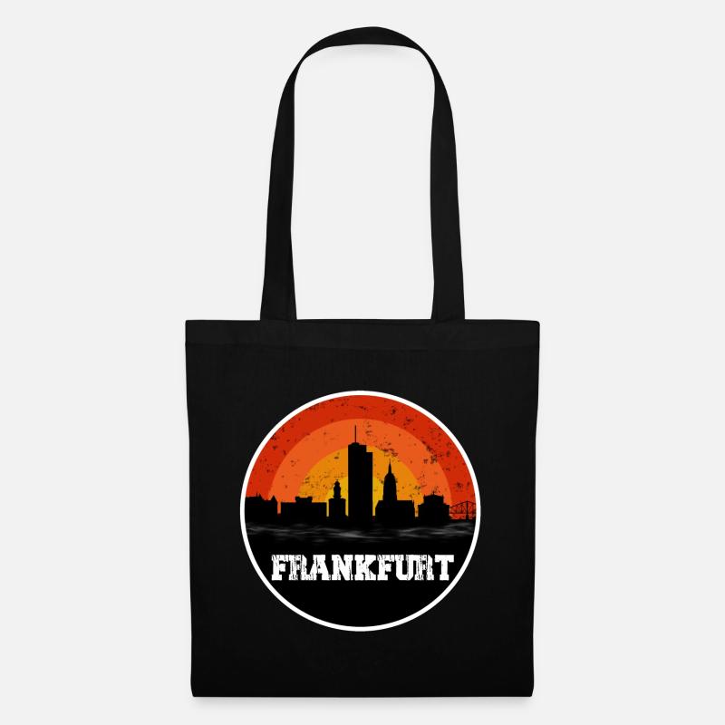 Frankfurt Skyline - Stoffbeutel - Schwarz