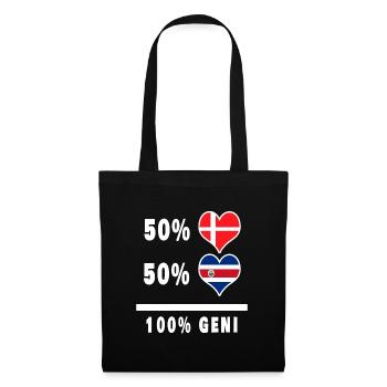 Costa Rica et Danemark 100% Genius Flag - Sac en tissu - noir - Devant