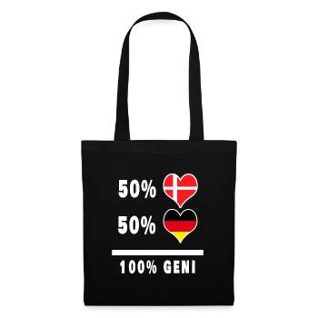 Germany and Denmark 100% genius flag - Tote Bag - black - Front