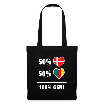 Cameroun et Danemark 100% Genius Flag - Sac en tissu - noir - Devant