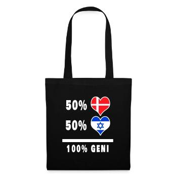 Israël et Danemark 100% drapeau de génie - Sac en tissu - noir - Devant