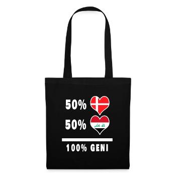 Iraq and Denmark 100% genius flag - Tote Bag - black - Front