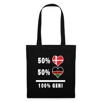 Kenya and Denmark 100% genius flag - Tote Bag - black - Front