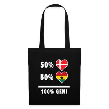 Ghana and Denmark 100% genius flag - Tote Bag - black - Front