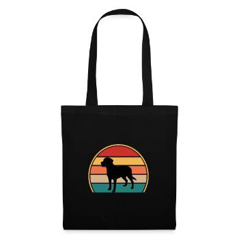 Grand Suisse Mountain Dog Silhouette Retro Sunset - Sac en tissu - noir - Devant
