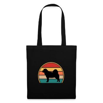 Greenland Dog Lover Silhouette Vintage Sunset - Tote Bag - black - Front