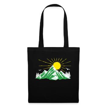 Montagne, Nature, Randonnée, Amoureux de la nature, Glaciers - Sac en tissu - noir - Devant