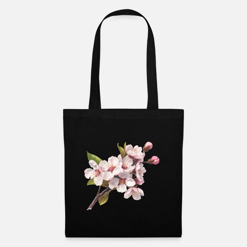 Pastel cherry blossoms - Tote Bag - black
