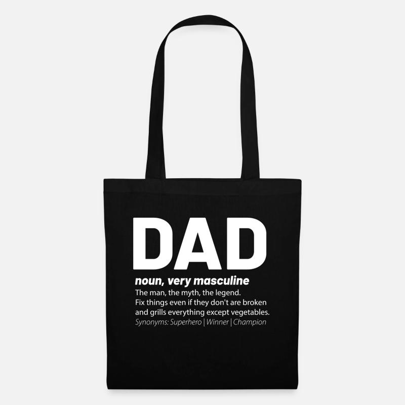 definition von papa - Stoffbeutel - Schwarz