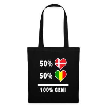 Mali and Denmark 100% genius flag - Tote Bag - black - Front