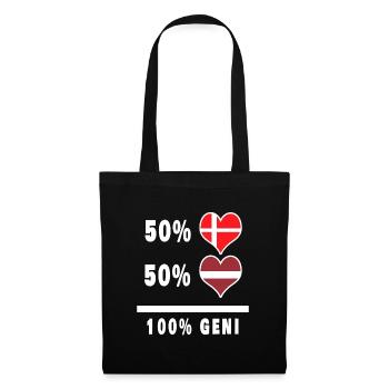 Latvia and Denmark 100% genius flag - Tote Bag - black - Front