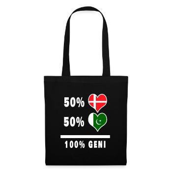 Pakistan and Denmark 100% genius flag - Tote Bag - black - Front