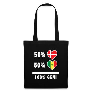 Senegal and Denmark 100% genius flag - Tote Bag - black - Front