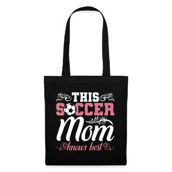 Fußball Mama - Stoffbeutel - Schwarz - Vorne