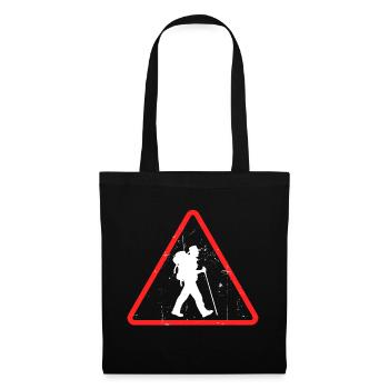 Randonneurs, randonnées, randonnées en montagne, randonnées, escalade - Sac en tissu - noir - Devant
