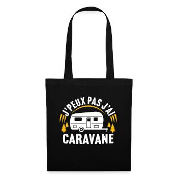 J'peux pas j'ai caravane - Sac en tissu - noir - Devant