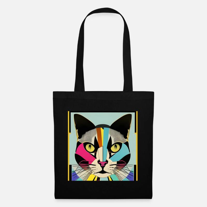 Cat Fred - Tote Bag - black