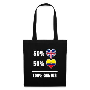 Equateur et Grande-Bretagne 100% Genius Flag - Sac en tissu - noir - Devant