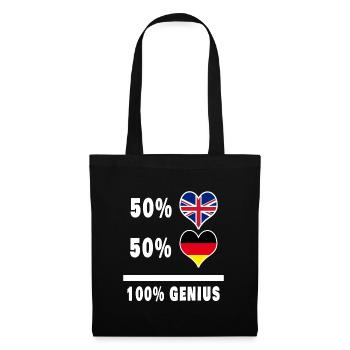 Allemagne et Grande-Bretagne 100% Genius Flag - Sac en tissu - noir - Devant