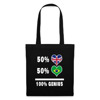 Brésil et Grande-Bretagne 100% Genius Flag - Sac en tissu - noir - Devant
