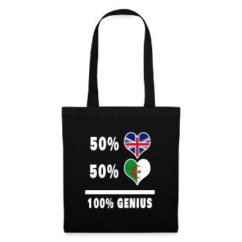 Algeria and Great Britain 100% Genius Flag - Tote Bag - black - Front