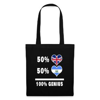 El Salvador et Grande-Bretagne 100% Genius Flag - Sac en tissu - noir - Devant