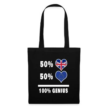 Europe et Grande-Bretagne 100% Genius Flag - Sac en tissu - noir - Devant