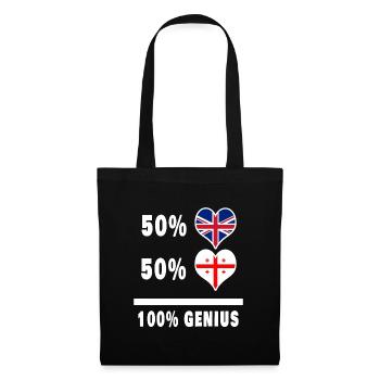 Géorgie et Grande-Bretagne 100% Genius Flag - Sac en tissu - noir - Devant