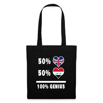 Iraq and Great Britain 100% Genius Flag - Tote Bag - black - Front
