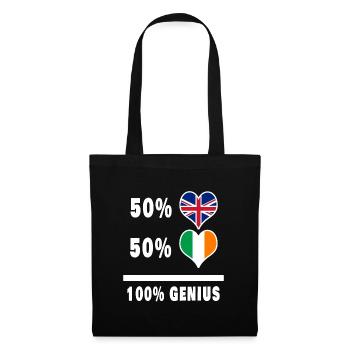 Irlande et Grande-Bretagne 100% Gneius Flag - Sac en tissu - noir - Devant