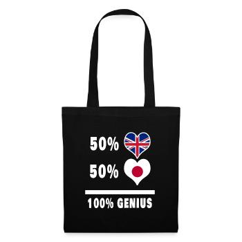 Japon et Grande-Bretagne 100% Genius Flag - Sac en tissu - noir - Devant
