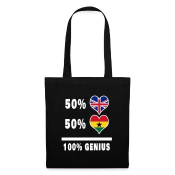 Ghana and Great Britain 100% Genius Flag - Tote Bag - black - Front
