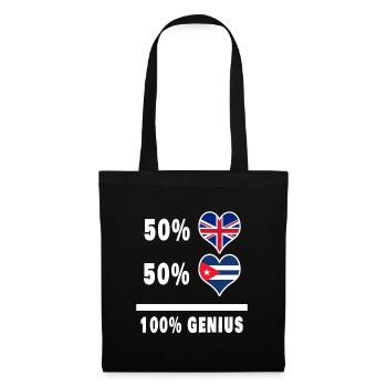 Cuba et la Grande-Bretagne 100% Genius Flag - Sac en tissu - noir - Devant