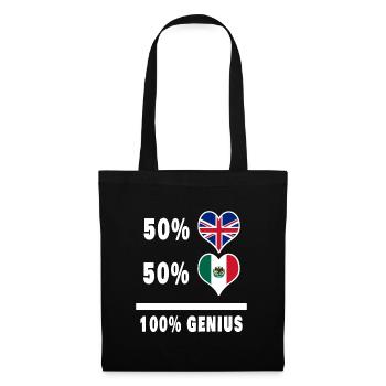 Mexique et Grande-Bretagne 100% Genius Flag - Sac en tissu - noir - Devant