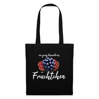 Früchtchen frech - Stoffbeutel - Schwarz - Vorne