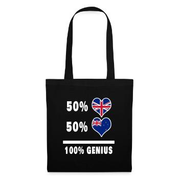 Nouvelle-Zélande et Grande-Bretagne 100% Genius Flag - Sac en tissu - noir - Devant