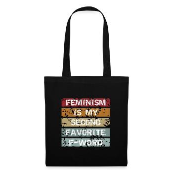 Féminisme grl vintage - Sac en tissu - noir - Devant