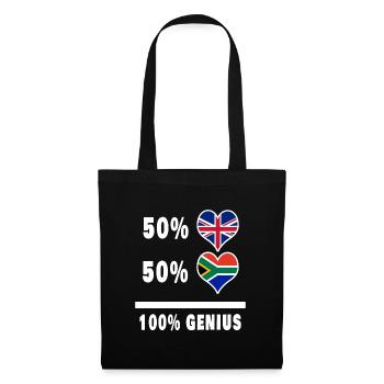 Afrique du Sud et Grande-Bretagne 100% Genius Flag - Sac en tissu - noir - Devant