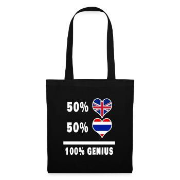 Thaïlande et Grande-Bretagne 100% Genius Flag - Sac en tissu - noir - Devant