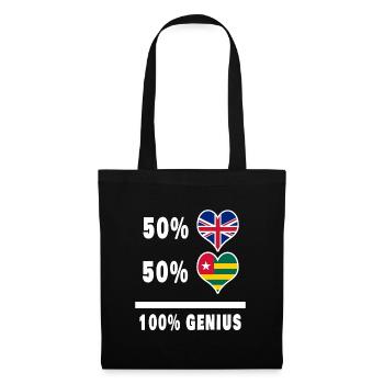 Togo et Grande-Bretagne 100% Genius Flag - Sac en tissu - noir - Devant